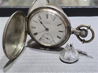 Waltham Pocket Watch WM Ellery Sterling Case Not Running